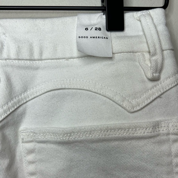 Good American Women’s Good Classic Bootcut Jeans White High Rise NWT 6/28 - Picture 8 of 13
